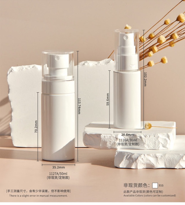 PET Spray Bottles — the formats in this group, photographed together as published in the source catalogue.