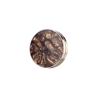 Round Compact, Metallic Finish — cosmetic packaging format