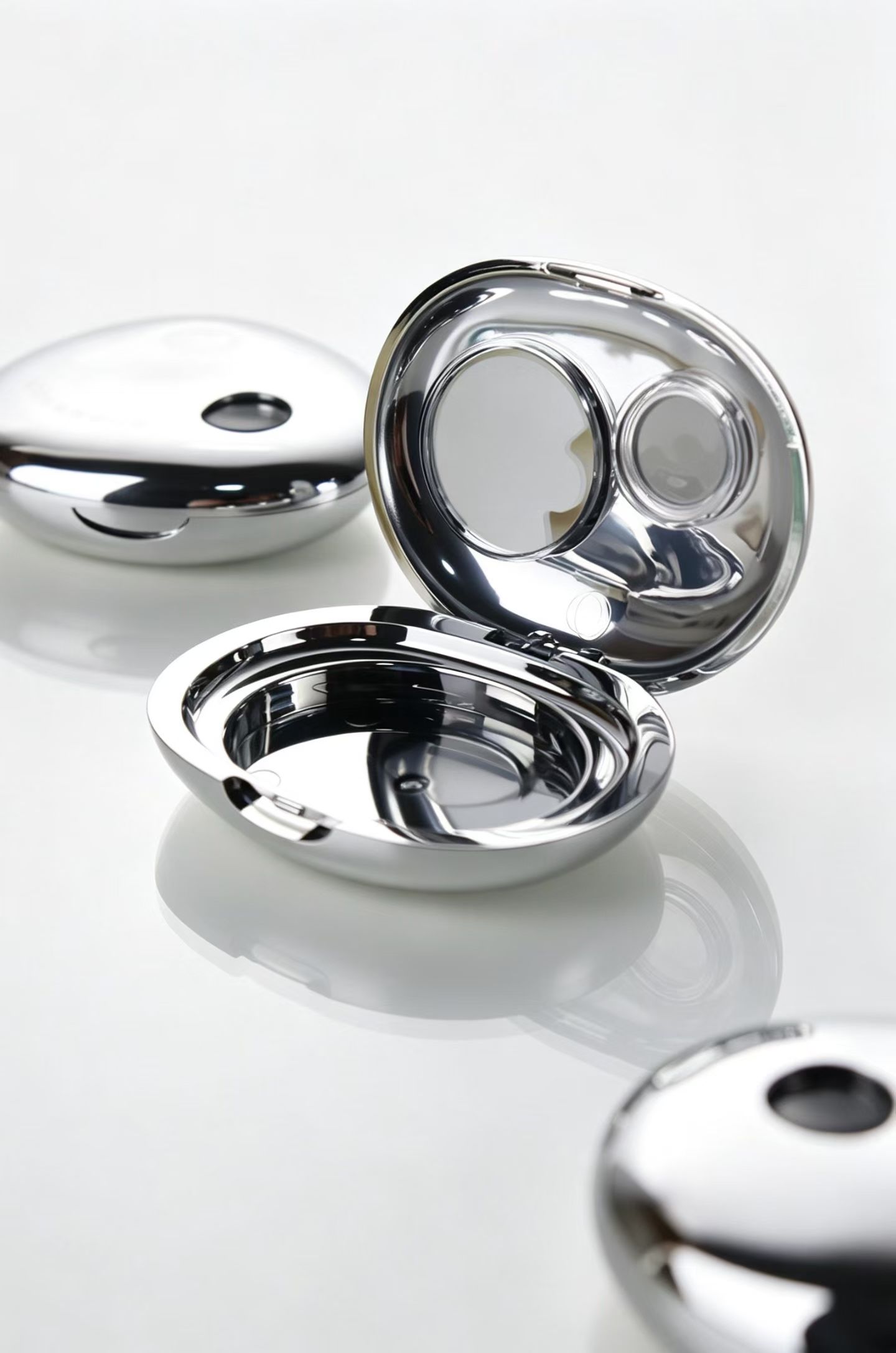 oval-shape powder compact case oval-shape powder compact case