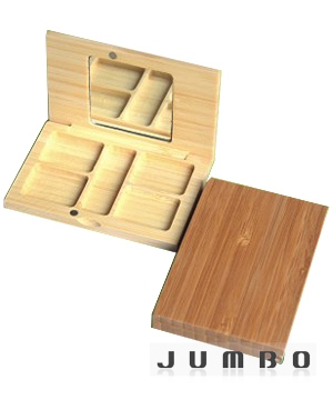 Bamboo eye shadow container,green cosmetic packaging